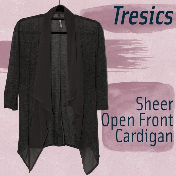 Tresics Open Front Sheer Cardigan - Picture 1 of 7